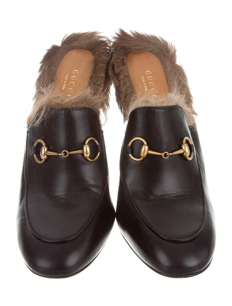 gucci princetown fur-lined gg mule loafers|Gucci princetown mules on sale.